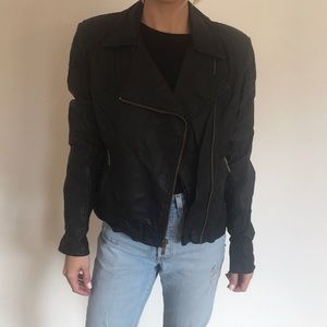 Black Faux Leather Jacket